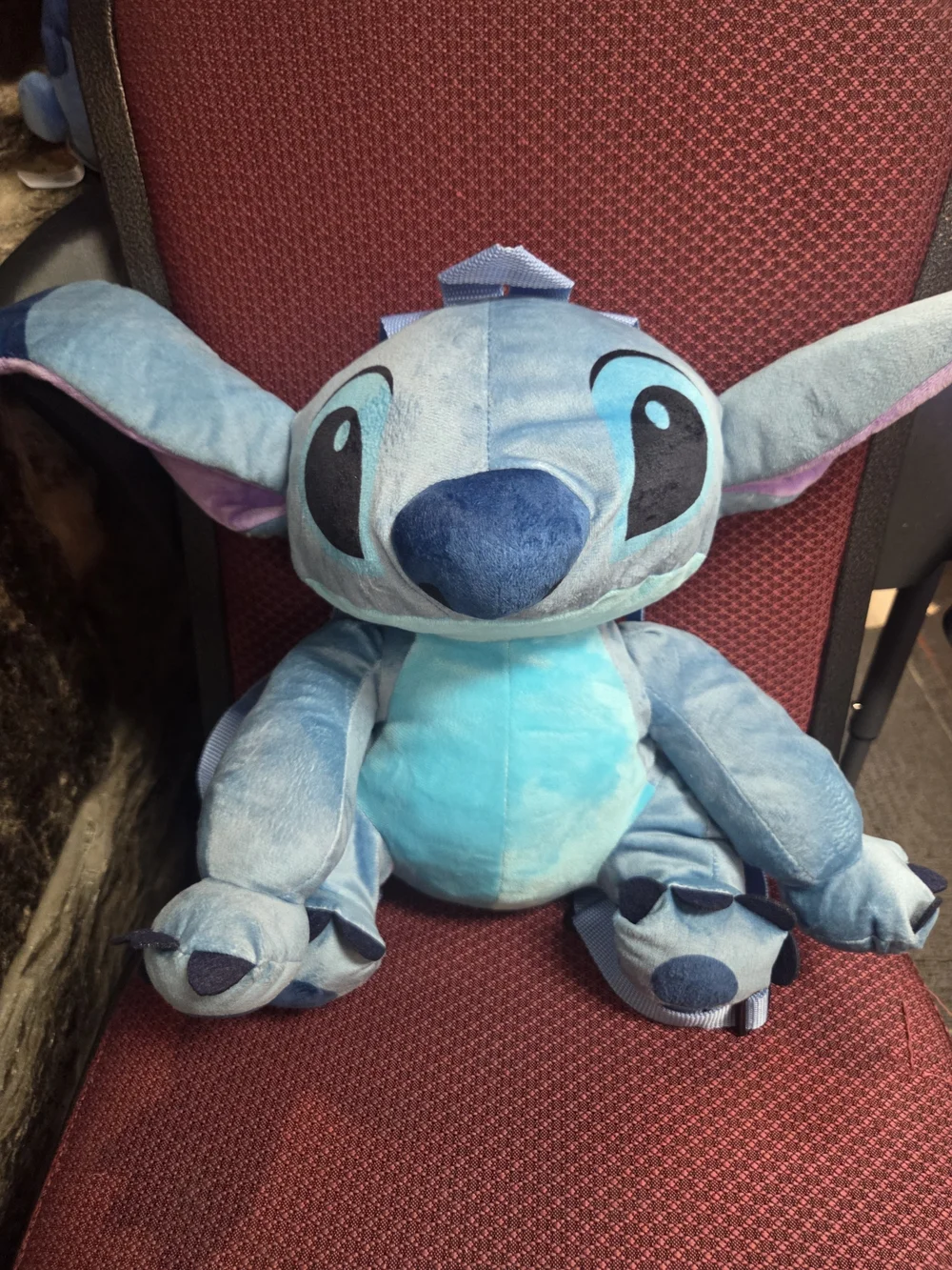 Blue Plush Stitch-Inspired Kids Backpack - Soft Toy Bag NWOT
